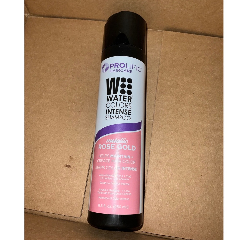 Prolific Haircare Water Colors Intense Shampoo Metallic Rose Gold Color hair